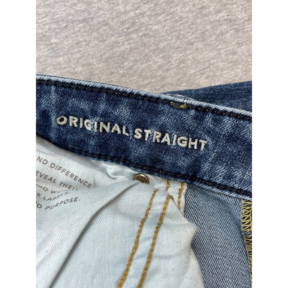 American Eagle Jeans Mens 36 x 34 Blue Cotton Blend Stretch Original Straight - Picture 5 of 8